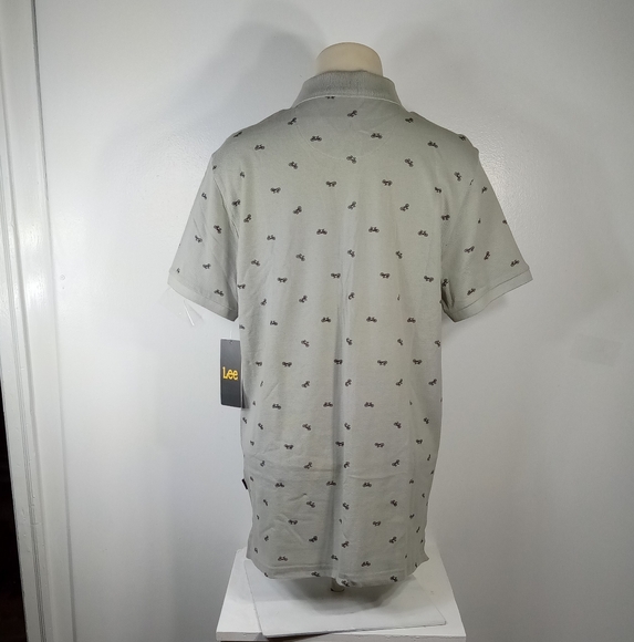 Lee Mens Tan Polo Casual Top Sz Lg - Picture 5 of 9